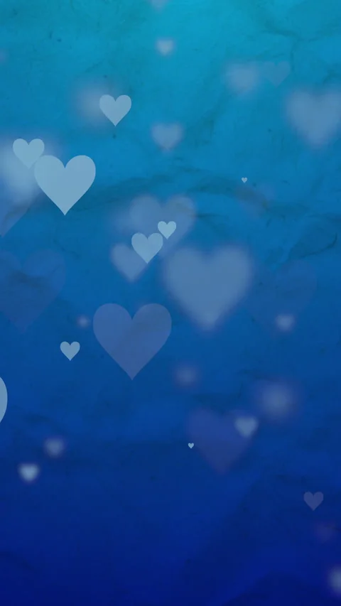 Vertical Blue Hearts Loop Love Background Stock Footage 328279919
