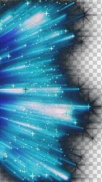 Vertical blue light beams with magical glittering stars and alpha channel 스톡 일러스트