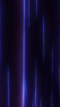 Vertical blue neon light streaks on dark purple background, futuristic glow.. Stock Illustration