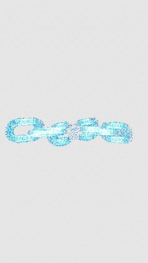 Vertical Blue Particle Broken Chain Loop Animation 库存影片 337490065