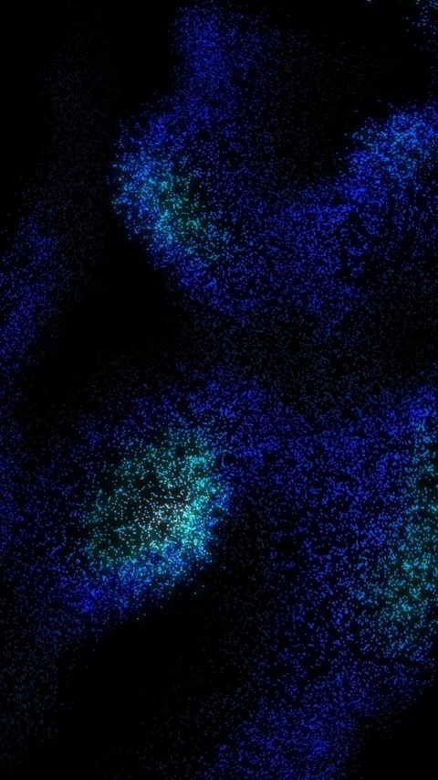 Vertical Blue Particle Undulate Abstract 4K Loop Stock Footage 282054758