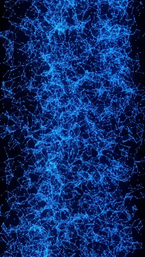 Vertical Blue Plexus Network Mesh Cyber Motion Graphic Stockbeeldmateriaal 348257430