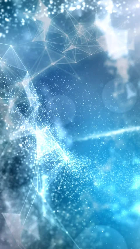 Vertical Blue Plexus Particles 4K Loop Stock Footage 267619080