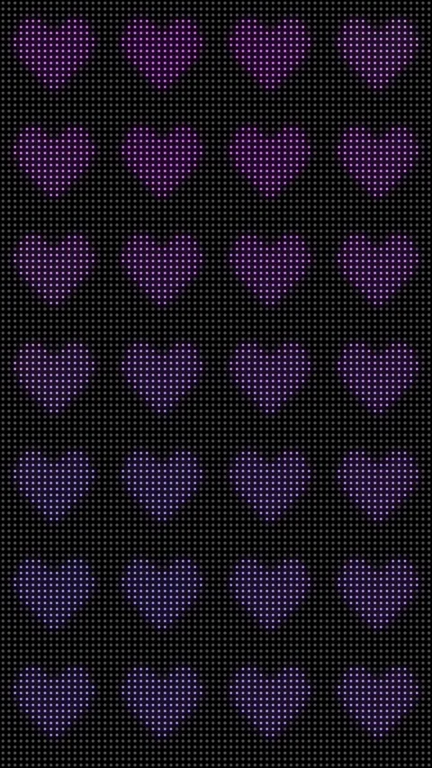 Vertical Blue Purple LED Dot Hearts Blinking Loop Stock Footage 330564231