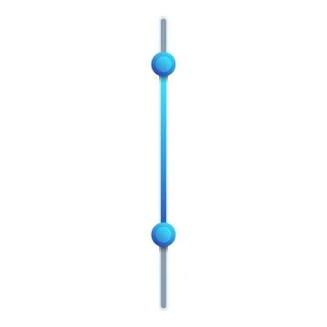 Vertical blue slider bar with round handle changing settings Illustration
