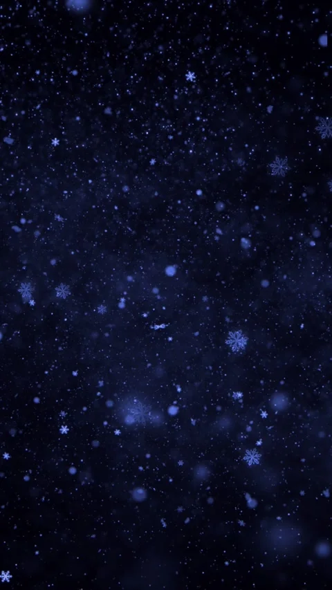 Vertical Blue Snowfall Against Black 4K Loop Stock Footage 272269430