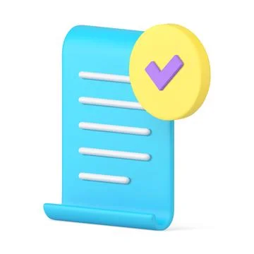 Vertical blue text document form completed daily tasks reminder with check ma Illustrazione stock