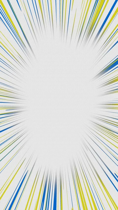 Vertical Blue Yellow Radial Speed Line Focus 4K Loop Alpha Video stock 334028136