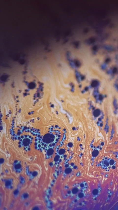 Vertical blur color foam bubble fluid rainbow wave Stock Footage 303878186