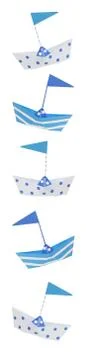 Vertical boat border Stock Photos