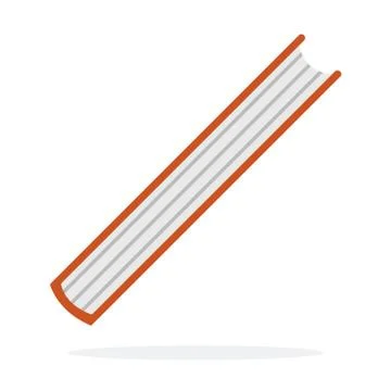 Vertical book thickness vector flat isolated Stock Illustration