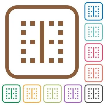 Vertical border simple icons Stock Illustration