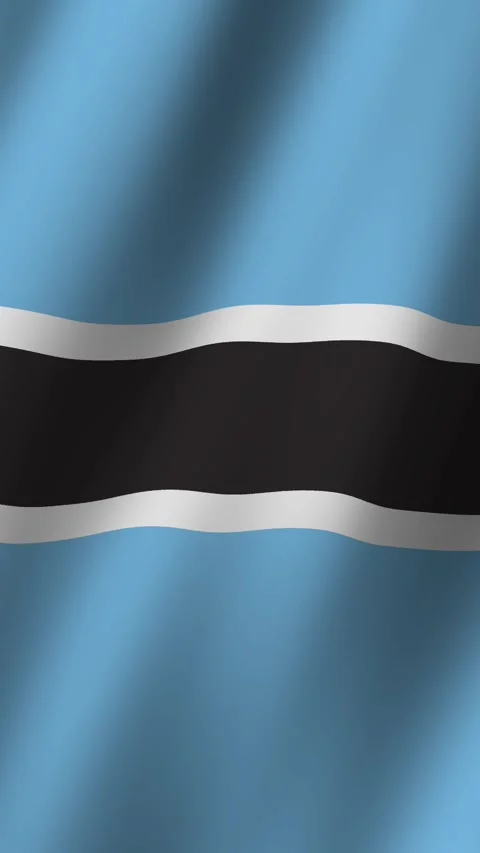 Vertical Botswana Flag footage video waving in wind, Flag of Botswana waving Stock-Footage 280757325