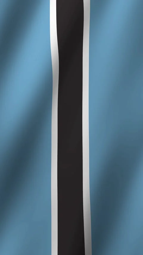 Vertical Botswana Flag footage video waving in wind Stock Footage 297625629