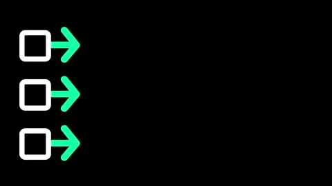 Vertical Boxes With Right Green Arrows Stock Footage 346803890