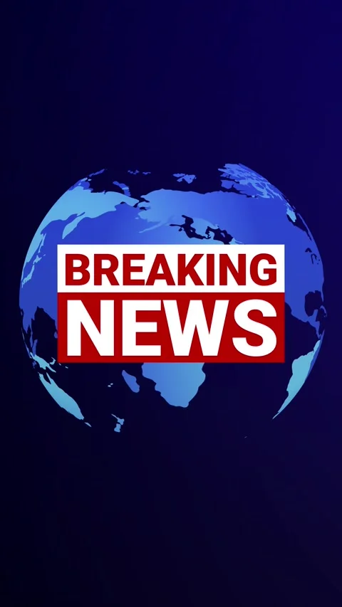 Vertical breaking news globe animation broadcast background Stock Footage 334775205