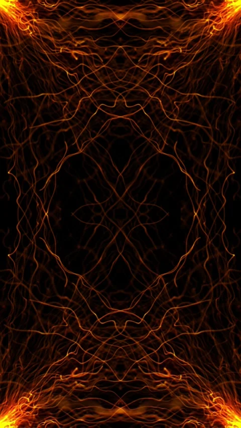 Vertical Breathing Orange Lines Aglow 4K Loop Vídeo Stock 340046428