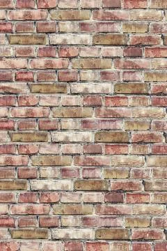 Vertical Brick Wall Texture Background  Red Bricks Close Up Foto stock