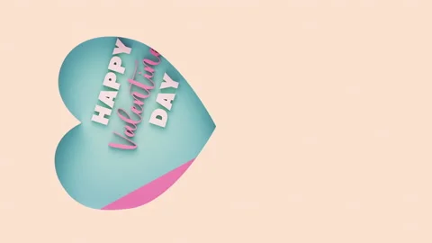 Vertical bright elegant card for St Valentine's Day, animated hearts Stock-Footage 169170071