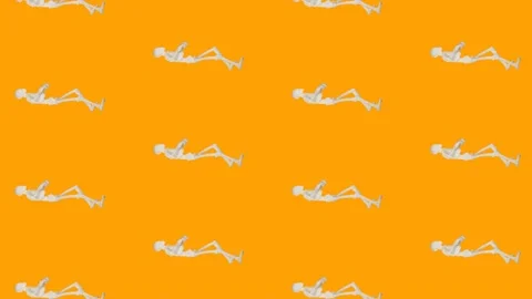 Vertical bright halloween background with animated skeletons 스톡 동영상 217387539