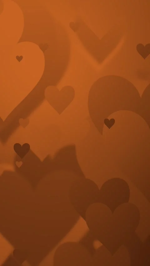 Vertical Brown Hearts Transition with Alpha Channel for Social Media Video Stock Footage 328443698