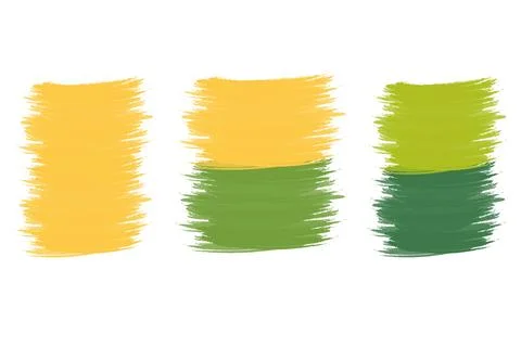 Vertical Brush stroke in trendy festivity St Patrick Day colors yellow and green イラスト素材