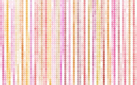 Vertical bubble stripes in orange pink over white Stock Illustration