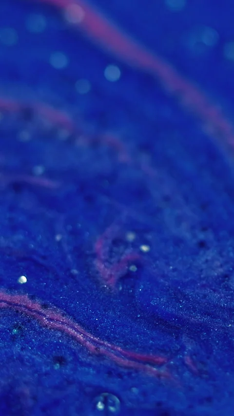 Vertical bubbles paint sparkling ink blue drop Stock Footage 291573169