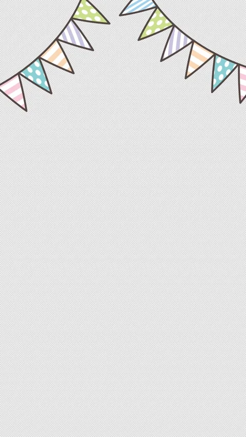 Vertical Bunting Drop Animation Top Frame with Alpha Channel for Mobile 库存影片 335509029