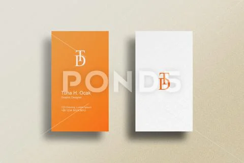 Vertical business card mockup Modello PSD