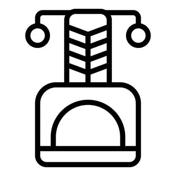 Vertical cat scratcher post and sleeper icon outline vector Stock Illustration