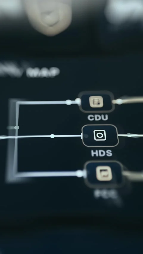 Vertical CDU and HDS Process Unit Flow Diagram Stock Footage 339458102