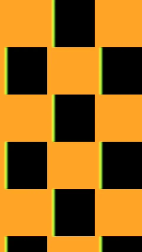 Vertical Checkerboard Transition Sharp 6x Reverse Orange Overlay Stockbeeldmateriaal 339135465