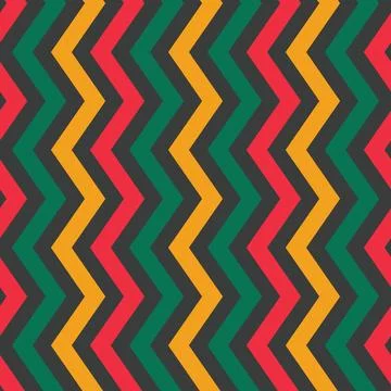 Vertical chevrons African Colors Vector repeat pattern background 스톡 일러스트