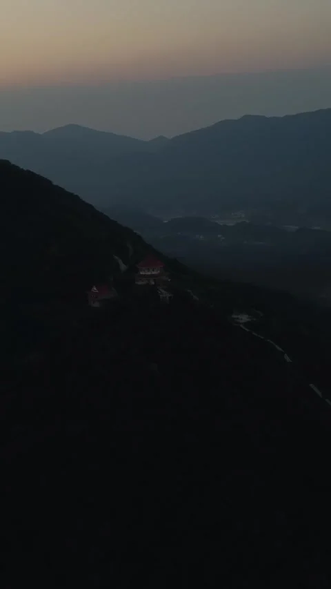 Vertical Chinese Pavilion Aerial View Drone Architecture Motion Stock Footage 327678232