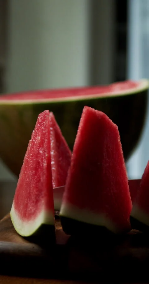 Vertical Chopping Watermelon in Slow Motion 動画素材 248092740