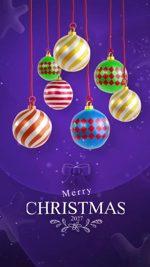 Vertical Christmas animated background. 9:16 Vidéo 339304322