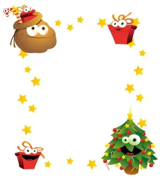 Vertical christmas frame Stock Illustration