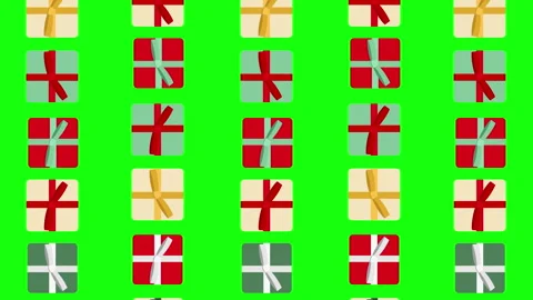 Vertical christmas gift boxes set 6 스톡 동영상 246981194