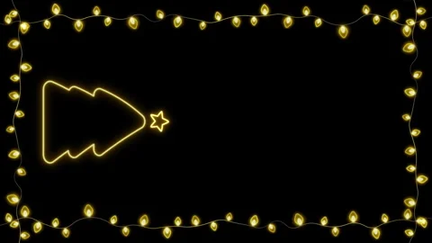 Vertical Christmas Gold Frame Video stock 260096871