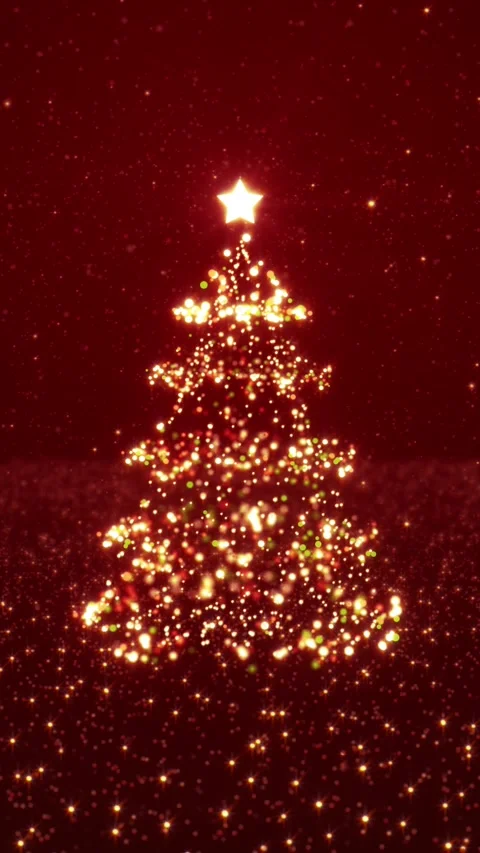 Vertical Christmas Light Tree with Copy Space Festive Background Loop Animation 스톡 동영상 344886302