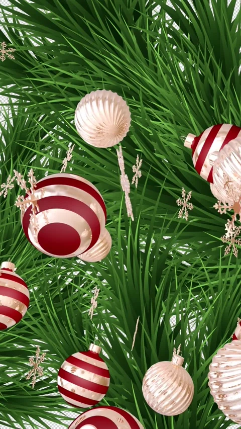 Vertical Christmas transition with Christmas decorations on alpha Stock Footage 324507670