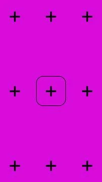 Vertical chroma key screen with cross markers and central square Stock Illustration