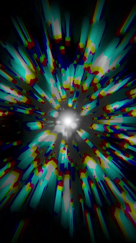 Vertical Chromatic Aberration Light Burst Particles Loop 4k Black Stock Footage 346676108