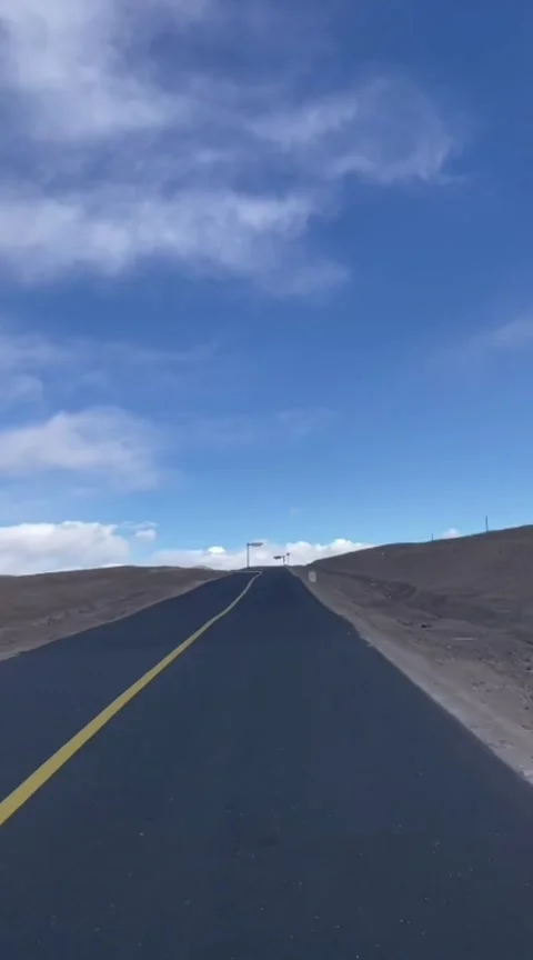 Vertical Cinematic Driving Timelapse on Remote Xinjiang Road Stock Footage 332526006
