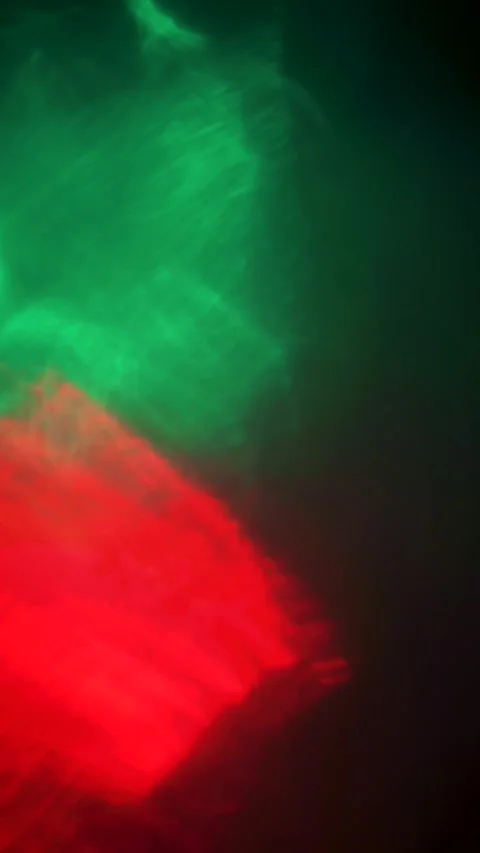 Vertical Cinematic Red and Green Colored Smoke Overlay Stock Footage 325533471