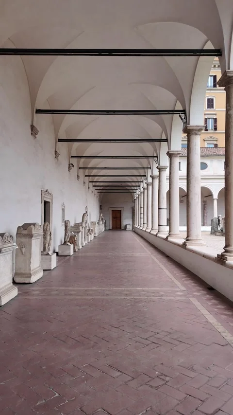 Vertical Cinematic Slow Motion Of Ancient Columns In Italy Stock-Footage 332873304