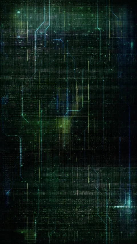 Vertical Circuit Board ai Thought Process 4K Loop Stock Footage 309426724
