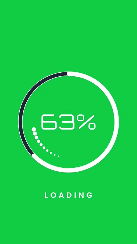 Vertical circular loading progress ring with percent on green screen chroma key Vídeos de archivo 348617936