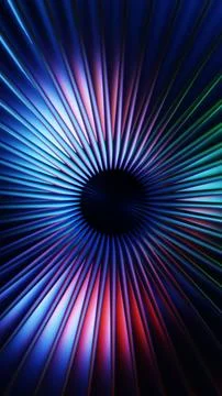 Vertical circular ribbed glass background with radial light Stock Illustration